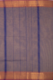 Purple Handloom Chettinad Cotton Saree With Zari Border 10075885