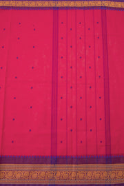 Magenta Handloom Chettinad Cotton Saree 10075891