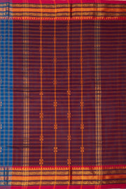 Blue Handloom Chettinad Cotton Saree 10075920