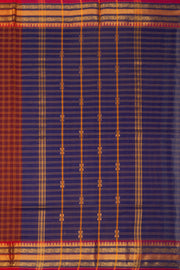 Maroon Handloom Chettinad Cotton Saree 10075921