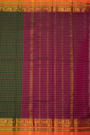 Green Thousand Buttas Chettinad Cotton Saree 10075967