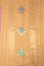 Kanjivaram Vegan Viscose Silk Pink Color Jute Style Finish 10075595