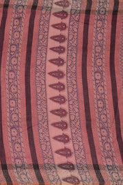 Red Hand Block Print Kota Cotton Saree 10074154