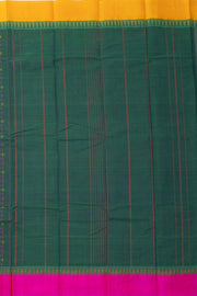Green Kanchi Cotton Sarees with Silk Border 10074945