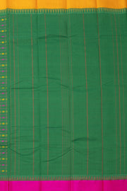 Green Kanchi Cotton Sarees with Silk Border 10074946