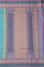 Blue Handloom Threadwork Kanjivaram Silk Saree 10074950