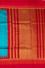 Blue Handloom Threadwork Kanjivaram Silk Saree 10074956