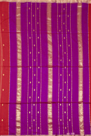 Red Handloom Maheshwari Saree 10073713