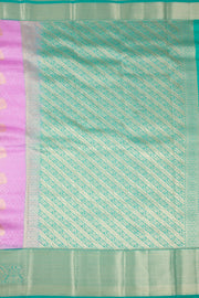 Violet Handloom Kanjivaram Blended Silk Saree 10072884