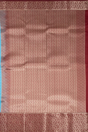 Blue Handloom Kanjivaram Blended Silk Saree 10072886