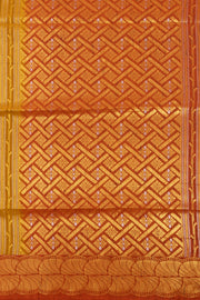 Mustard Yellow Jute Weave Kanjivaram Vegan Silk Saree 10073842