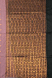 Mauve Jute Weave Kanjivaram Vegan Silk Saree 10073844