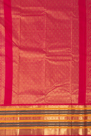 Dual Tone Brown Kanjivaram Vegan Silk Saree with Contrast Pallu 10073870