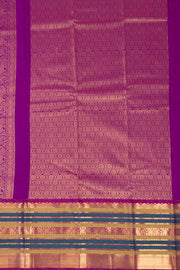 Dual Tone Grey Kanjivaram Vegan Silk Saree with Contrast Pallu 10073873