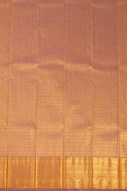 Orange Kanjivaram Vegan Silk Saree with Contrast Pallu 10073885