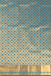 Beige Kanjivaram Vegan Silk Saree with Contrast Pallu 10073894