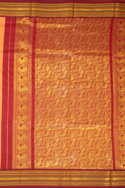 Orange Kanjivaram 9 yard Vegan Silk Saree 10073900