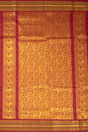 Blue Kanjivaram 9 yard Vegan Silk Saree 10073901