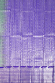 Green Kanjivaram Vegan Silk Saree with Contrast Pallu 10074855