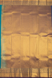 Blue Kanjivaram Vegan Silk Saree with Contrast Pallu 10074856