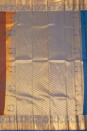 Brown Kanjivaram Vegan Silk Saree with Contrast Pallu 10074865