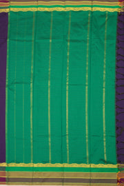 Kanjivaram Vegan Viscose Silk Saree Metallic Purple Color and Traditional Design 10075539