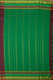 Kanjivaram Vegan Viscose Silk Saree Berry Chocolate Color and Traditional Design 10075540