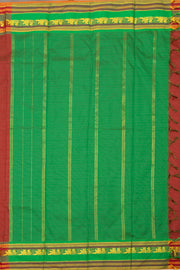 Kanjivaram Vegan Viscose Silk Saree Auburn Red Color and Traditional Design 10075547