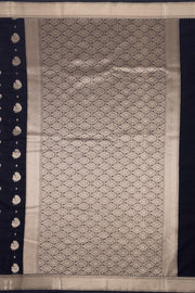 Black Kanjivaram Vegan Silk Saree 10075585