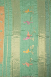 Kanjivaram Vegan Viscose Silk Brown Beige Color Jute Style Finish 10075597