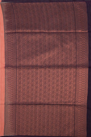 Coral Jute Weave Kanjivaram Vegan Silk Saree 10075706