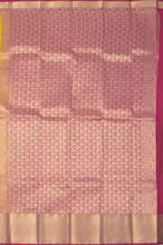 Yellow Kanjivaram Vegan Silk Saree 10076029