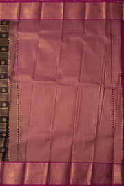 Black Kanjivaram Vegan Silk Saree 10076033