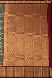 Green Kanjivaram Vegan Silk Saree 10076034