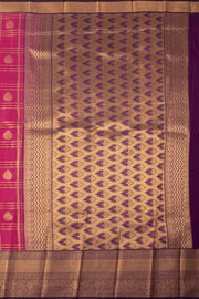 Pink Kanjivaram Vegan Silk Saree 10076036