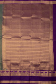 Green Kanjivaram Vegan Silk Saree 10076041