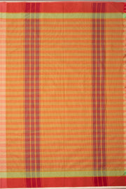 Beige And Pink Art Silk Kanjivaram Saree With Checks Design 10076309