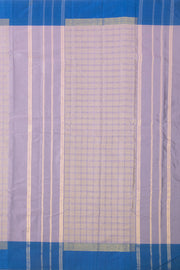 Lavender Art Silk Kanjivram Saree With Checks Design 10076311