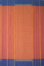 Brown Art Silk Kanjivaram Saree With Checks Design 10076312