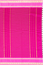 Pink Art Silk Kanjivaram Saree With Stripes Design 10076328