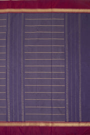 Blue Art Silk Kanjivaram Saree With Stripes Design 10076333