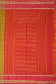 Green Art Silk Kanjivaram Saree With Stripes Design 10076338