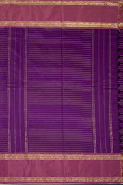 Purple Art Silk Kanjivaram Saree With Stripes Design 10076339