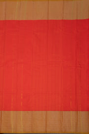 Red Art Silk Kanjivaram Saree With Stripes Design 10076341