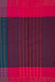 Blue Art Silk Kanjivaram Saree With Stripes Design 10076344