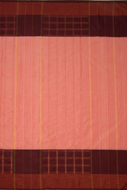 Pink Art Silk Kanjivaram Saree With Stripes Design 10076346