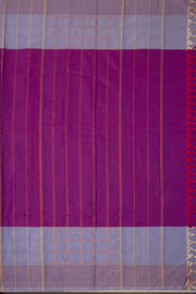 Purple Art Silk Kanjivaram Saree With Stripes Design 10076348
