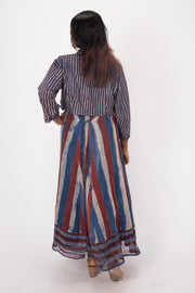 Blue Handcrafted Cotton Dress 10071228