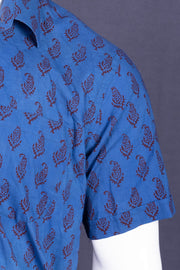 Blue Bagh Printed Half Sleeve Men's Cotton Shirt 10075452