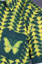 Indigo Handblock Print Pre-Washed Pure Cotton Shirt 10075459